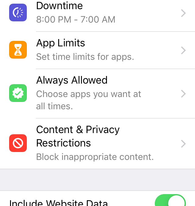 screen time control iphone app